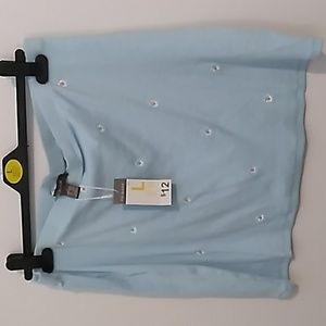 NWT Primark Blue skirt with white flowers